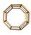 Gold Octagonal Venetian Mirror From the 1950s For Sale - Image 8 of 11