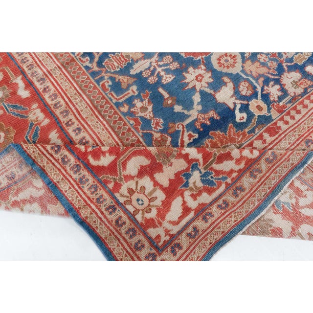 Textile Early 20th Century Persian Sultanabad Rug For Sale - Image 7 of 11