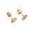 Metal Pair of Ladies 14k Yellow Gold 0.53ct Shield Cut Diamond Nine Prongs Stud Earrings For Sale - Image 7 of 10