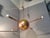 Chandelier in Copper Brass and Colored Glass 4 Copper Cones For Sale - Image 6 of 18