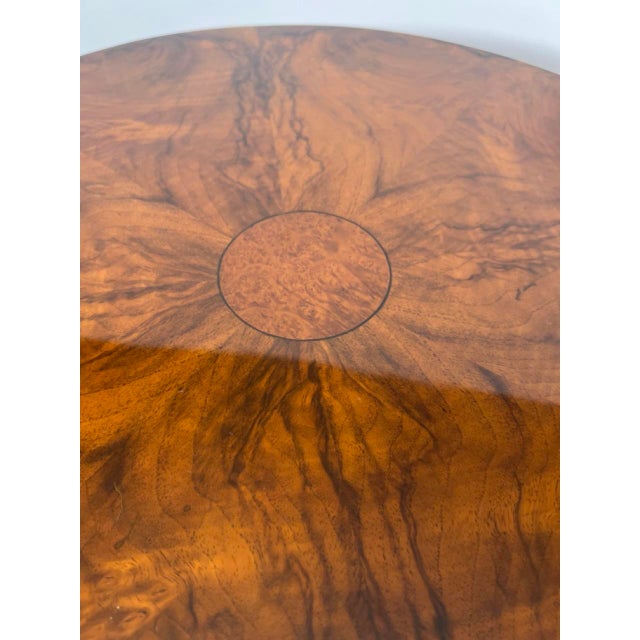 Round Biedermeier Sewing Table in Walnut with Ebonized Legs, South Germany, 1825 For Sale - Image 4 of 18