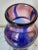 Late 20th Century Late 20th Century Handmade Multicolor Thick Double Donut Footed Vase For Sale - Image 5 of 9