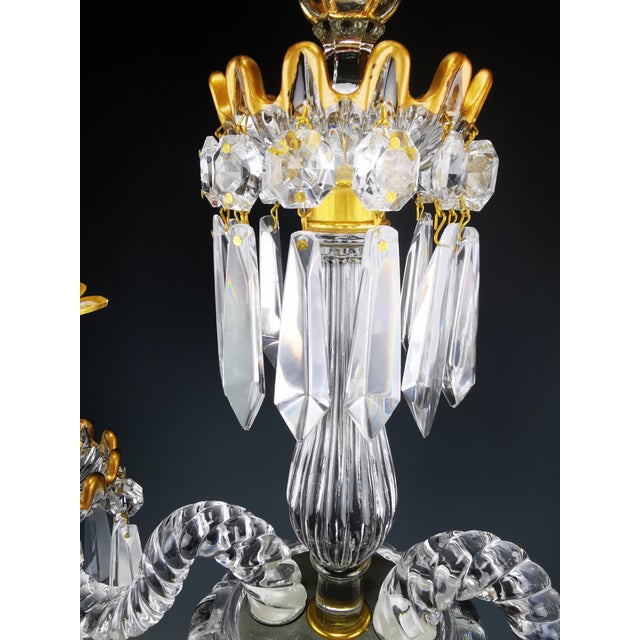 Large Crystal Medallions Candelabra from Baccarat, 1960s For Sale - Image 11 of 18