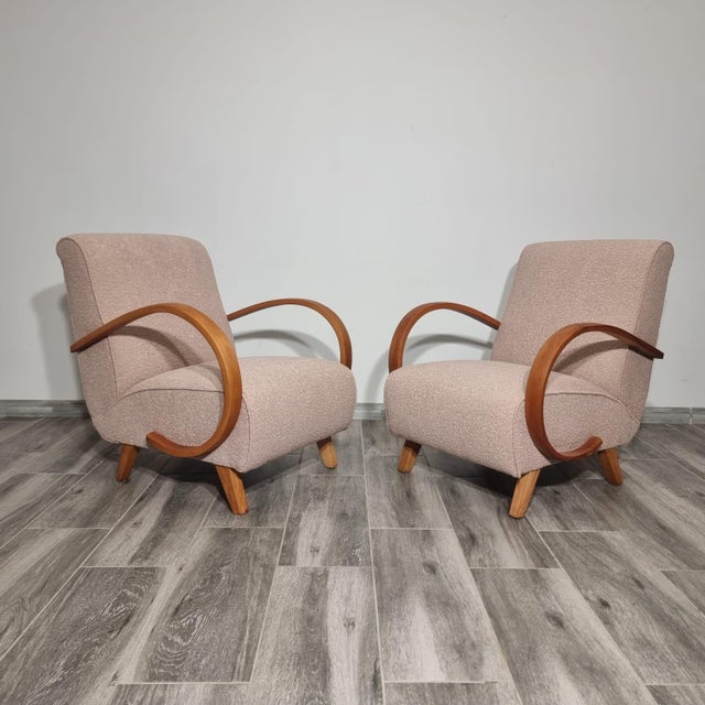 Art Deco Lounge Chairs from Jindřich Halabala, 1950s, Set of 2 For Sale - Image 12 of 16