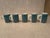 Gridlock Pattern, Set of 5 Bistro Cups Set is in pristine vintage condition Mid Century colorway and styling for...