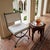 Black Vintage Turkish Powder-Coated Cast Iron Campaign-Style Vanity or Garden Chair With New Custom Cushions For Sale - Image 8 of 11