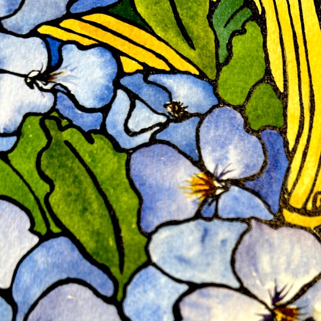 Amethyst Original Watercolor Ink and Wash Painting of a “Basket of Violas” For Sale - Image 8 of 12