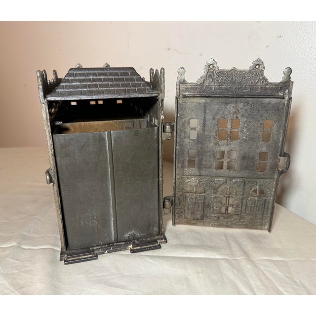 Rare Complete Big Antique Jarvis 1891 Traders Bank Toronto Cast Iron Still Bank For Sale - Image 12 of 18