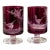 Vintage Riedel Amethyst Cranberry Glass Goblets – Engraved Pheasant Hunt Scene – Pair For Sale