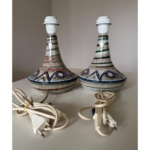 Ceramic Mid-Century Stoneware Table Lamps from Søholm Stentøj, Denmark, 1960s, Set of 2 For Sale - Image 7 of 8