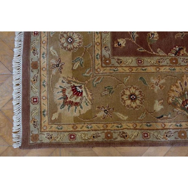 Vintage Hand-Knotted Agra Rug For Sale - Image 3 of 10