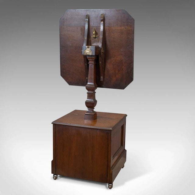 Traditional Early 20th Century Walnut Table and Coal Box Purdonium For Sale - Image 3 of 10