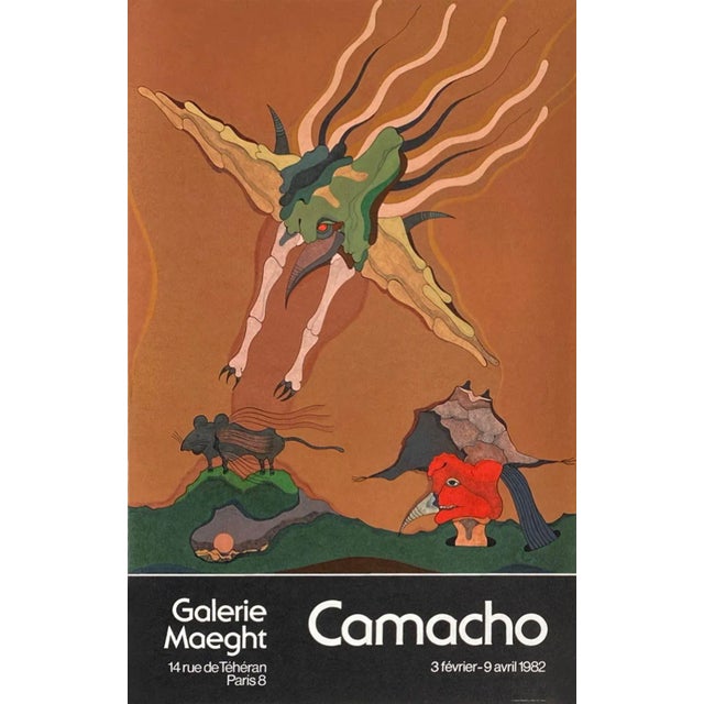1982 Jorge Camacho Maeght Gallery Poster For Sale