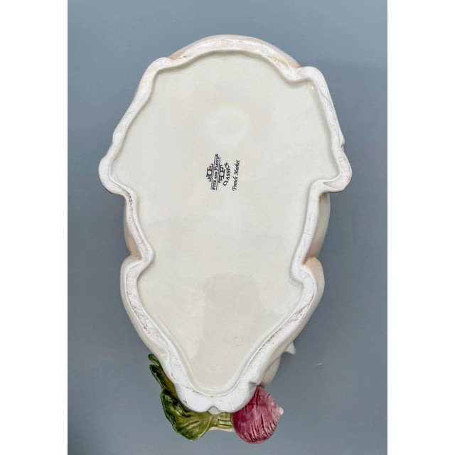 20th C. Fitz and Floyd “French Market” Pig Tureen With Asparagus Ladle – Whimsical / French Country For Sale - Image 9 of 12