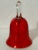 Glass Vintage 20th Century Crystal & Glass Red Holiday Bells- Set of 3 For Sale - Image 7 of 12