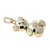 Modern 14k Yellow Gold Diamond Teddy Bear Pendant For Sale - Image 3 of 5