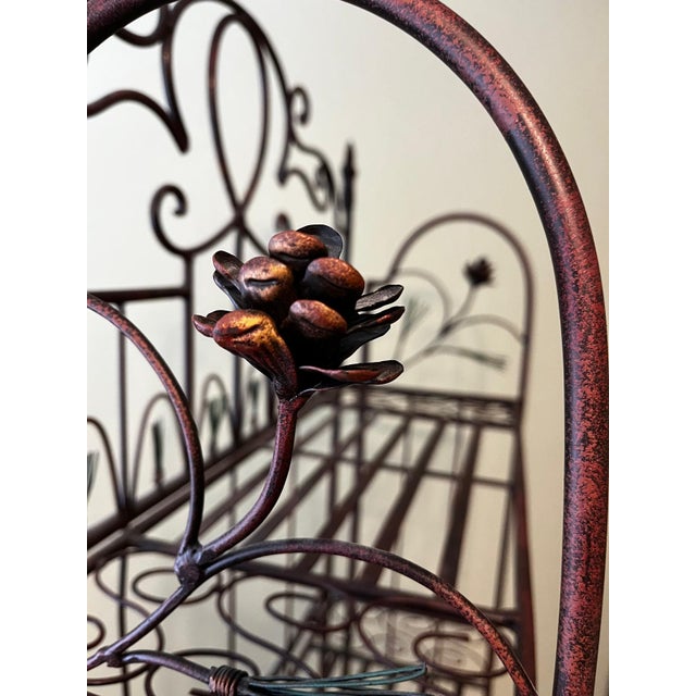 French Provincial Mid 20th Century Large French Iron Baker's Boulangerie Rack With 4 Shelves For Sale - Image 3 of 7