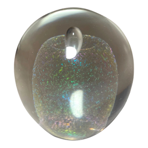 Vintage Robert Eickholt 1984 Iridescent Hand Blown Art Studio Glass Paperweight
