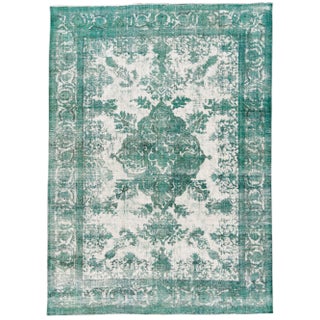 Mid 20th Century Vintage Overdye Rug For Sale