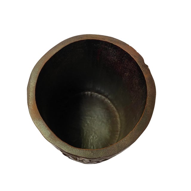 Chinese Bamboo Relief Scholars Motif Carving Brush Pen Holder Art For Sale In San Francisco - Image 6 of 8