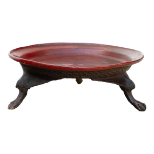 Offering Elegance, Antique Burmese Lacquered Tray