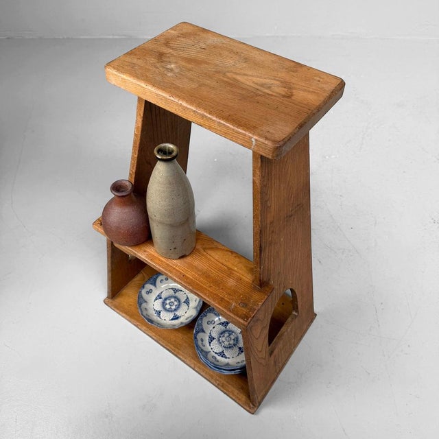 1950s Vintage Japanese Wooden Fumidai Step Stool, 1950-1960 For Sale - Image 5 of 10