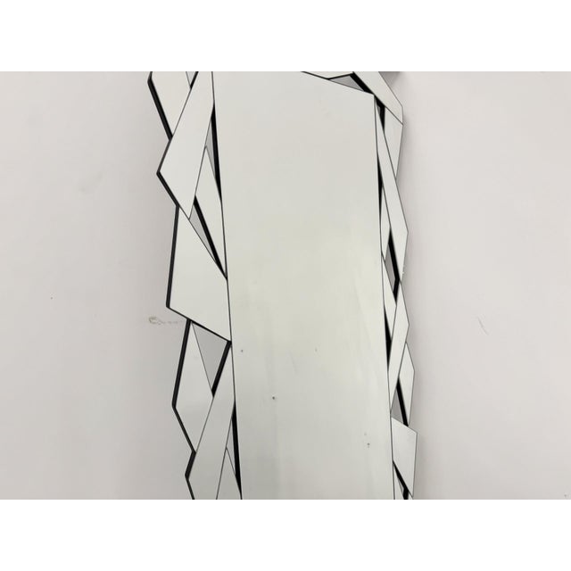 Vintage Graphic Faceted Mirror, 2000s For Sale - Image 4 of 13