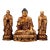 Late 20th Century Set of 3 Gilt Bronze Figures of Shakyamuni Buddha and Disciples For Sale