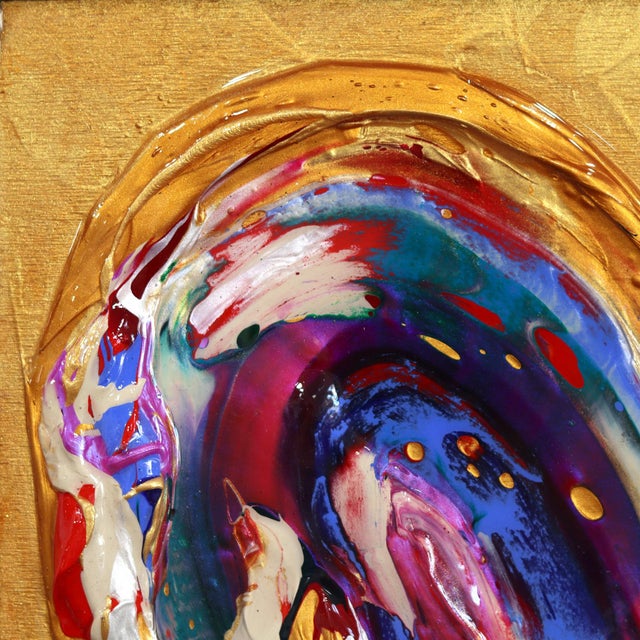 2020s Divine Spark of Love XXXXXX - Colorful Impasto Textured Heart Painting on Wood by Cynthia Coulombe-Bégin For Sale - Image 5 of 9