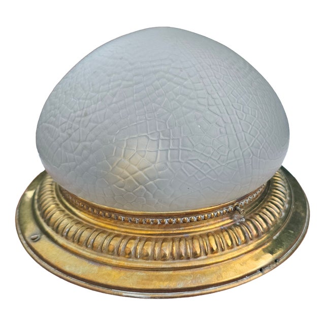 Art Nouveau Brass Ceiling Lamp, 1890s For Sale