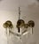 Mid-Century Modern 1970s Large Mid Century Modern Smoked Glass & Metal & Walnut Chandelier in Sonneman Style For Sale - Image 3 of 7