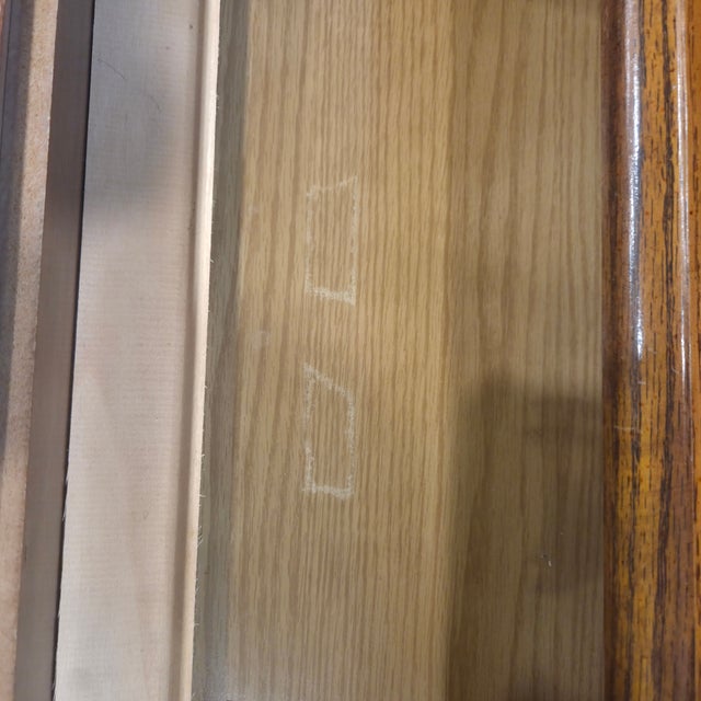 Tan Vintage Riverside Furniture Oak Roll Top Desk With Locking Drawer & Brass Hardware For Sale - Image 8 of 10