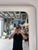 Cream 1980's Lee Reynolds Postmodern Minimalist Composite Wall Mirror For Sale - Image 8 of 13