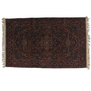 1920s Antique Persian Mohtasham Kashan Rug - 4′5″ × 7′ For Sale