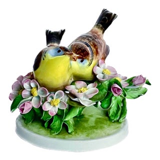 Vintage Porcelain Herend Wild Birds Figurine For Sale