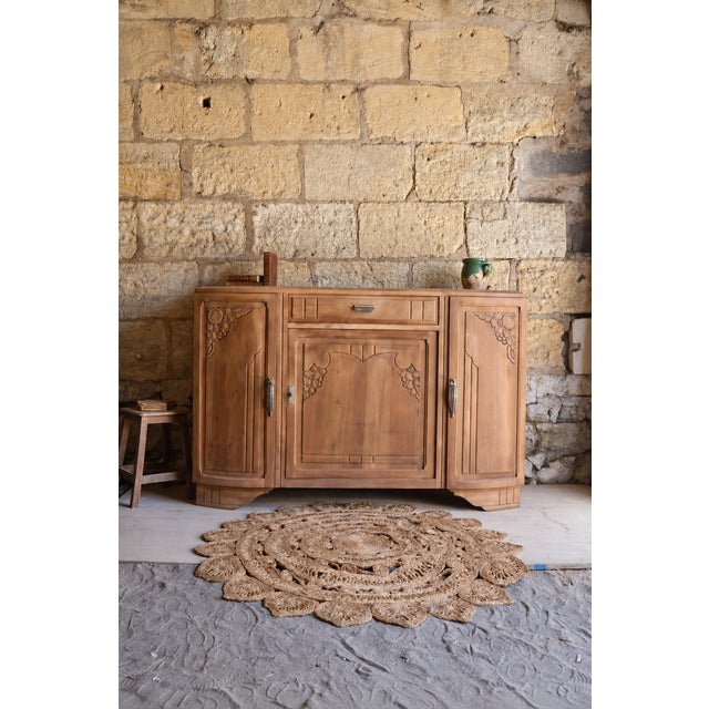 Large Art Deco Walnut Buffet, 1930s For Sale - Image 10 of 10