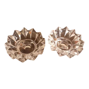 1980s Mikasa Crystal Candle Holders - Set of 2