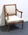 High End Vintage Solid Cherry Italian Neoclassical Tuscan Style 24" Accent Arm Chair For Sale - Image 4 of 9
