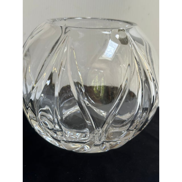 Transparent 1960s Nachtmann Germany Bleikristall 24% Lead Crystal 6"h Bowl Vase For Sale - Image 8 of 18