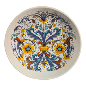 Vintage Italian Painted Nova Deruta Pottery Serving Bowl