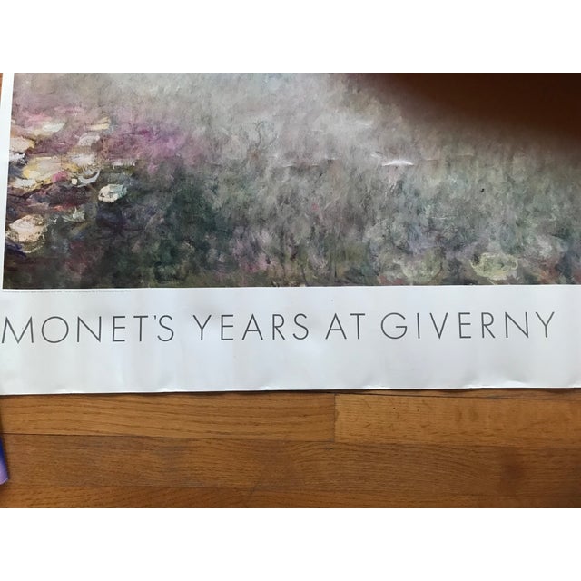 1978 Claude Monet Water Lilies – St. Louis Art Museum Exhibition Poster (Giverny) For Sale - Image 9 of 9