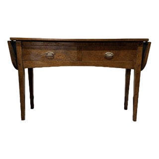 French Rustic Farmhouse Oak Console Table For Sale