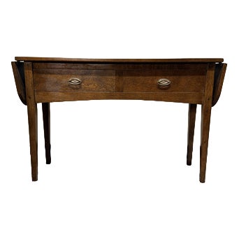 French Rustic Farmhouse Oak Console Table For Sale