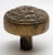Traditional Single Romanesque Bronze Floral Entry Door Knob For Sale - Image 3 of 4