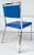 Mid-Century Modern Vintage Bright Blue and Steel Modern Side Chair For Sale - Image 3 of 13