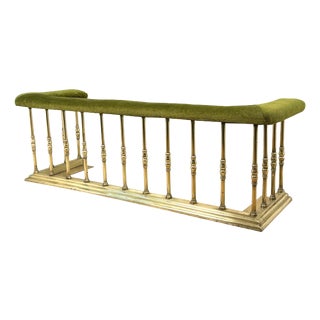 Large Brass Club Fender, 1860s For Sale