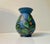 Art Deco Blue Glazed Vase with Flowers by Herman August Kähler For Sale - Image 4 of 8