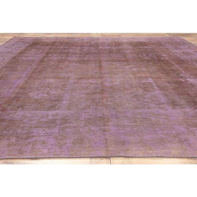 Copper Mid 20th Century Vintage Turkish Industrial Modern Rug - 09'07 X 12'04 For Sale - Image 8 of 9