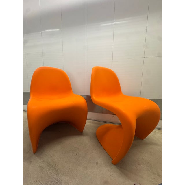 Postmodern Vintage, Post Modern 1990s Pantonstolen (Vernor Panton) Chair Pair (2) For Sale - Image 3 of 12