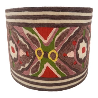 Vintage Crocheted Linen Lamp Shade For Sale